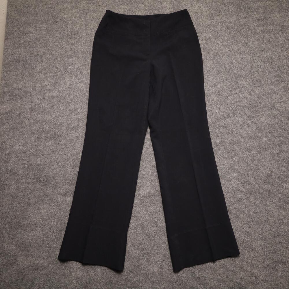 New York & Company Pants Womens Tall 4 Black Twill Dress Stretch Workwear Office